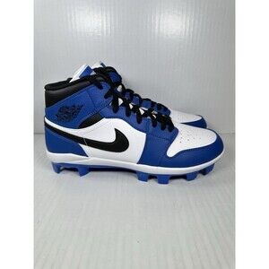 Size 10.5 Nike Jordan 1 Retro MCS Game Royal Blue AV5354-411 Men Baseball Cleats